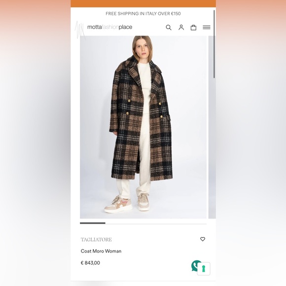 Authentic black and brown Tagliatore oversized coat. - Picture 2 of 9